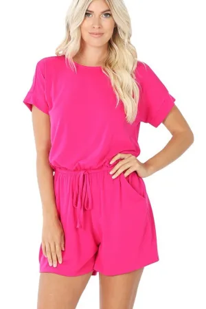 JERSEY KNIT ROMPER | PINK