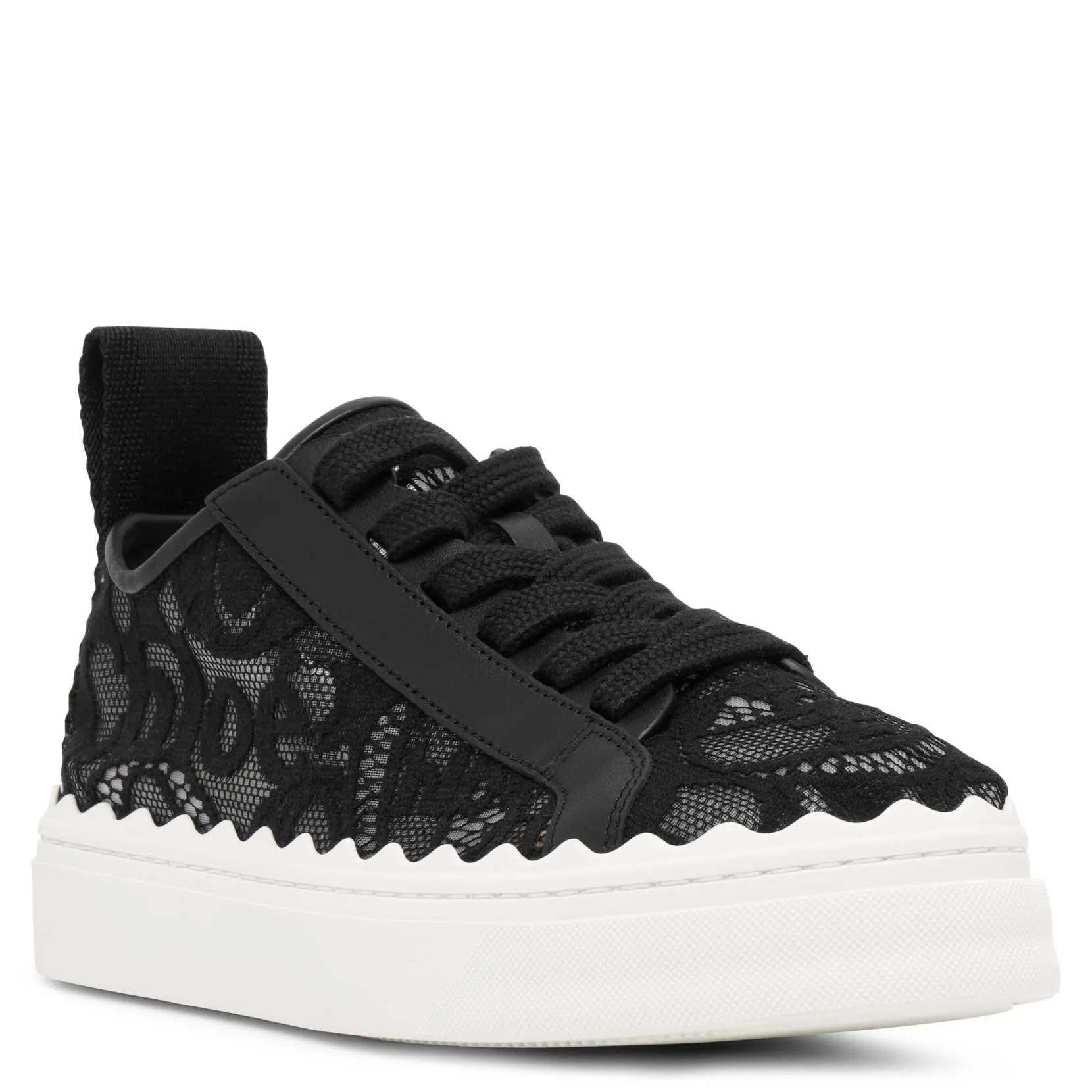 Lauren black lace sneakers