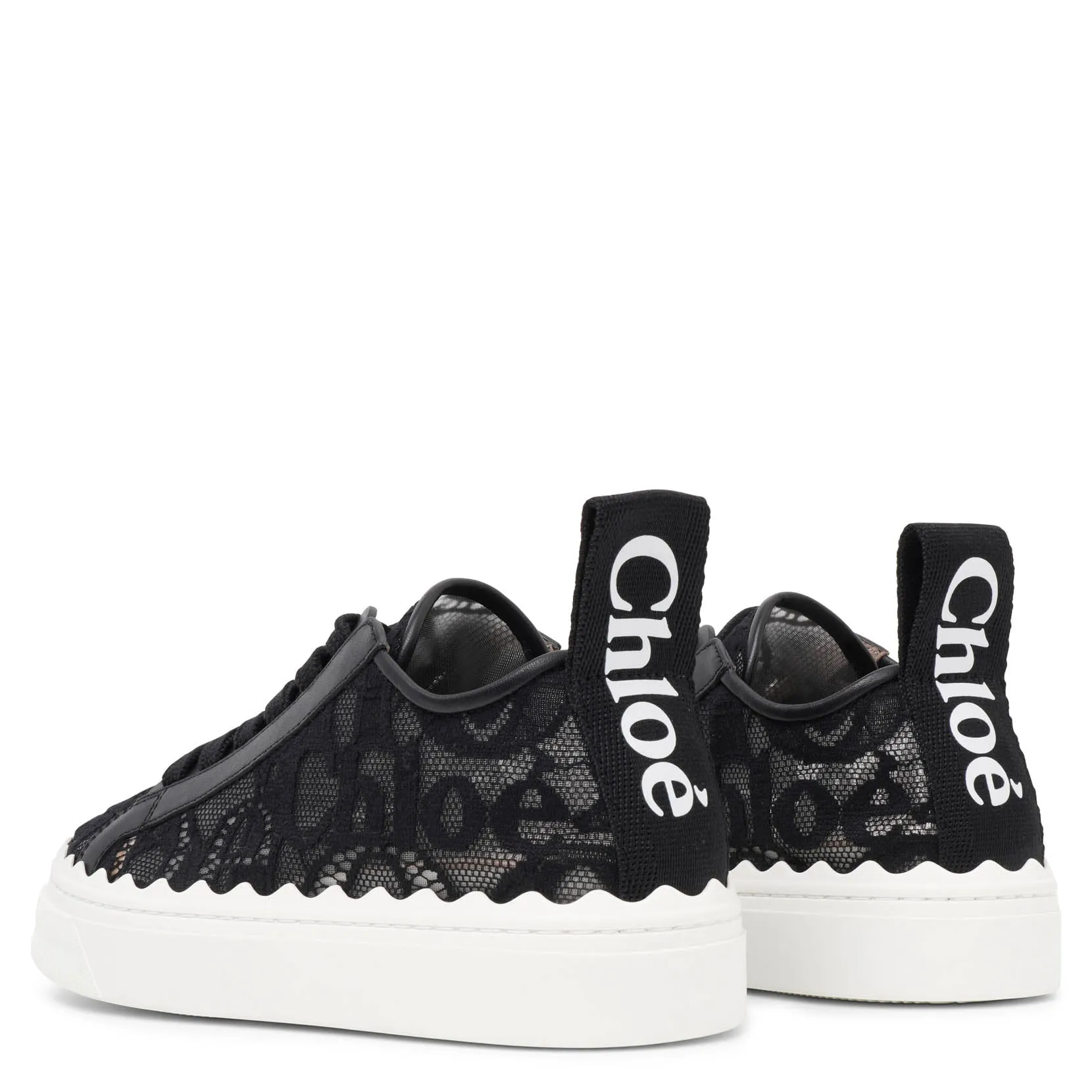Lauren black lace sneakers