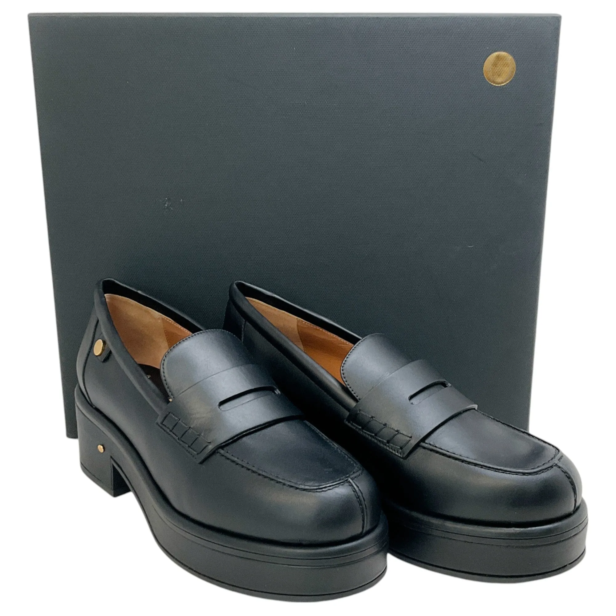 Laurence Dacade Black Leather Ivone Loafers