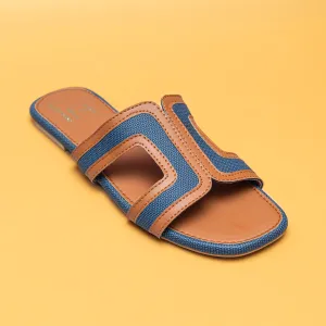 Loop  Flats - Tan/Blue