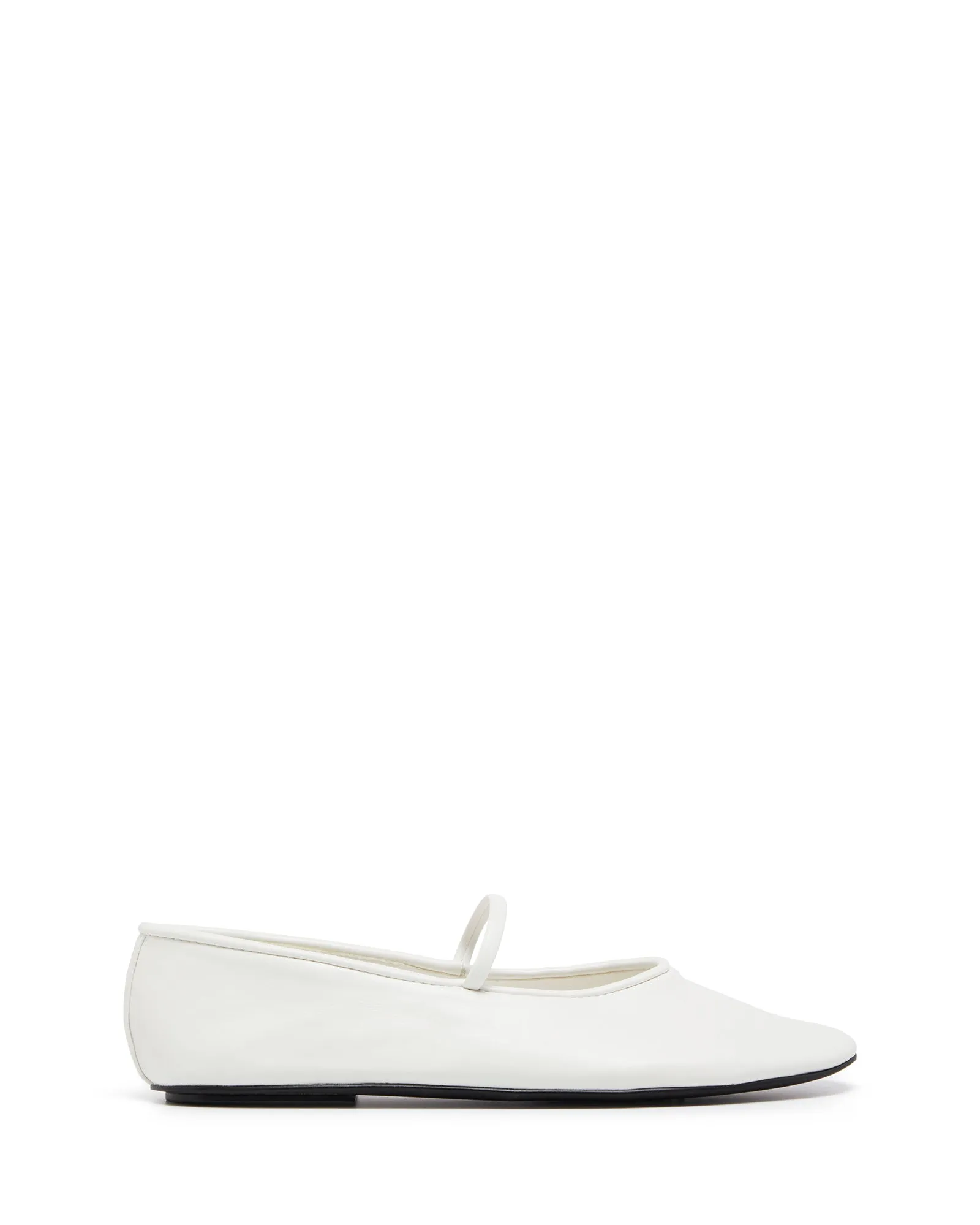 Moncherri Ballet Flat White Smooth