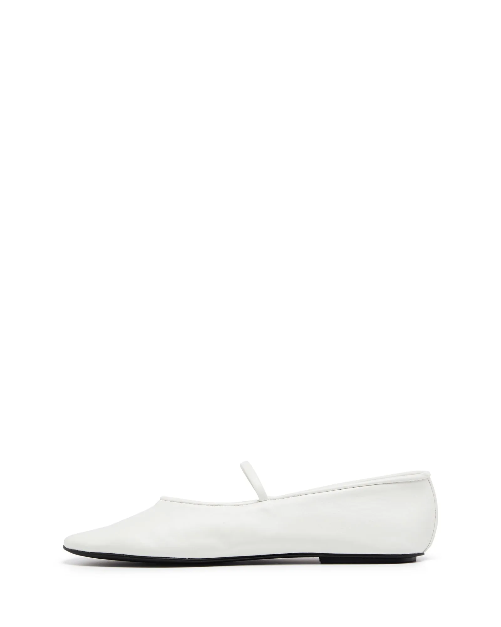 Moncherri Ballet Flat White Smooth