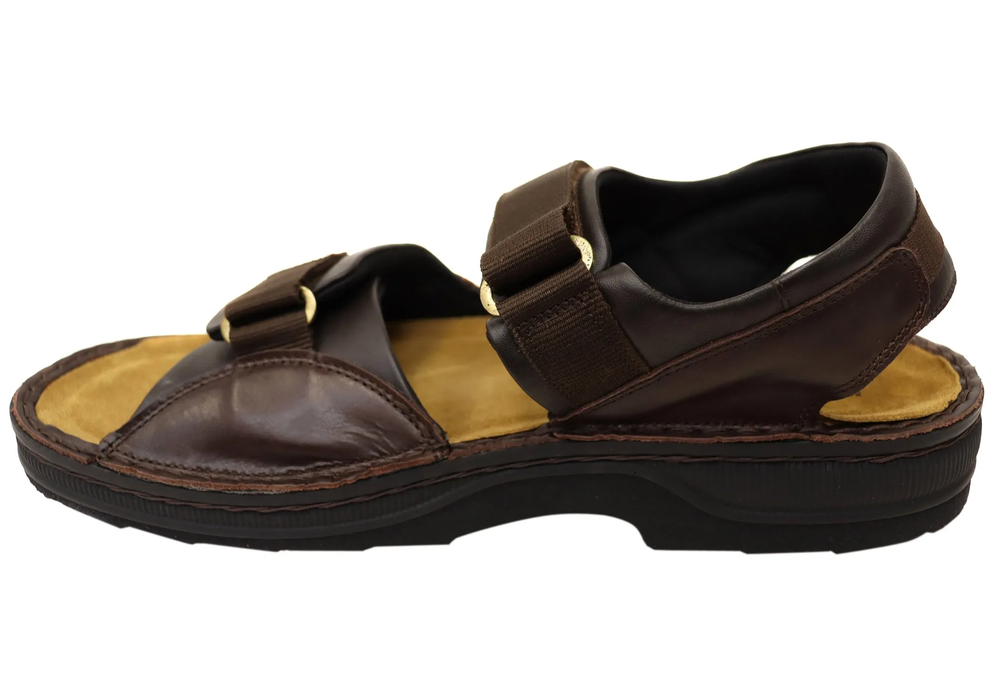Naot Andes Mens Comfortable Leather Sandals With Adjustable Straps