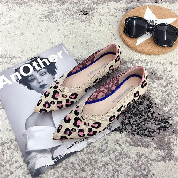New Summer Woven Flat Shoes Knit Ballet Shoes Women Pointed Shallow Casual Boat Shoes Breathable Nurse Pregnant Shoes Zapatos De