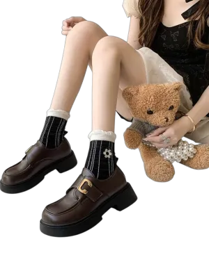 Oxford Platform Mary Jane Loafers