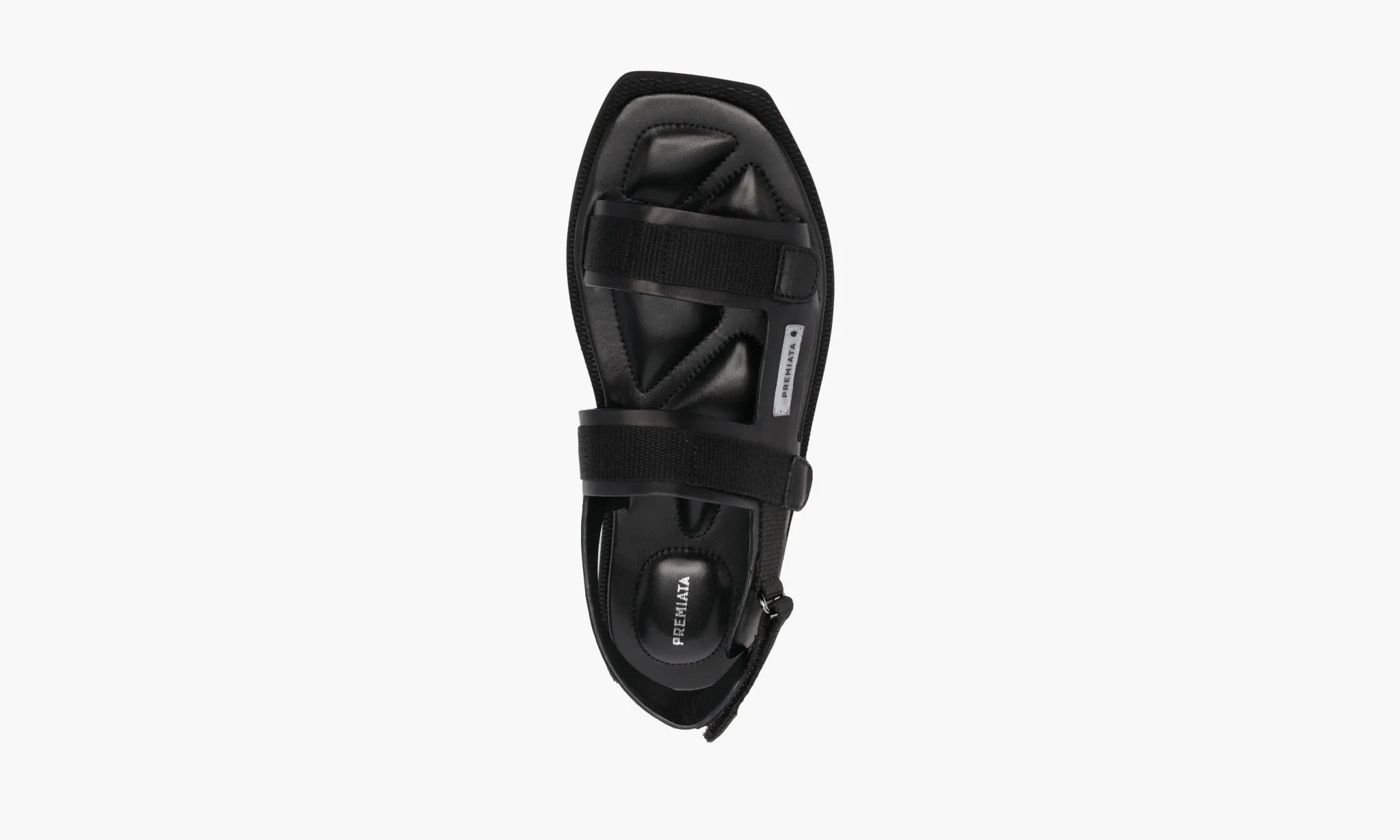 Premiata Black Leather Strap Sandals