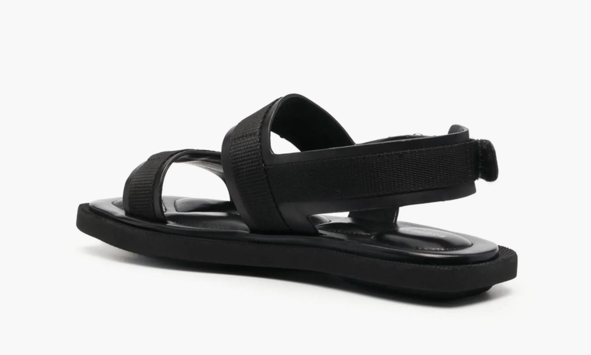 Premiata Black Leather Strap Sandals