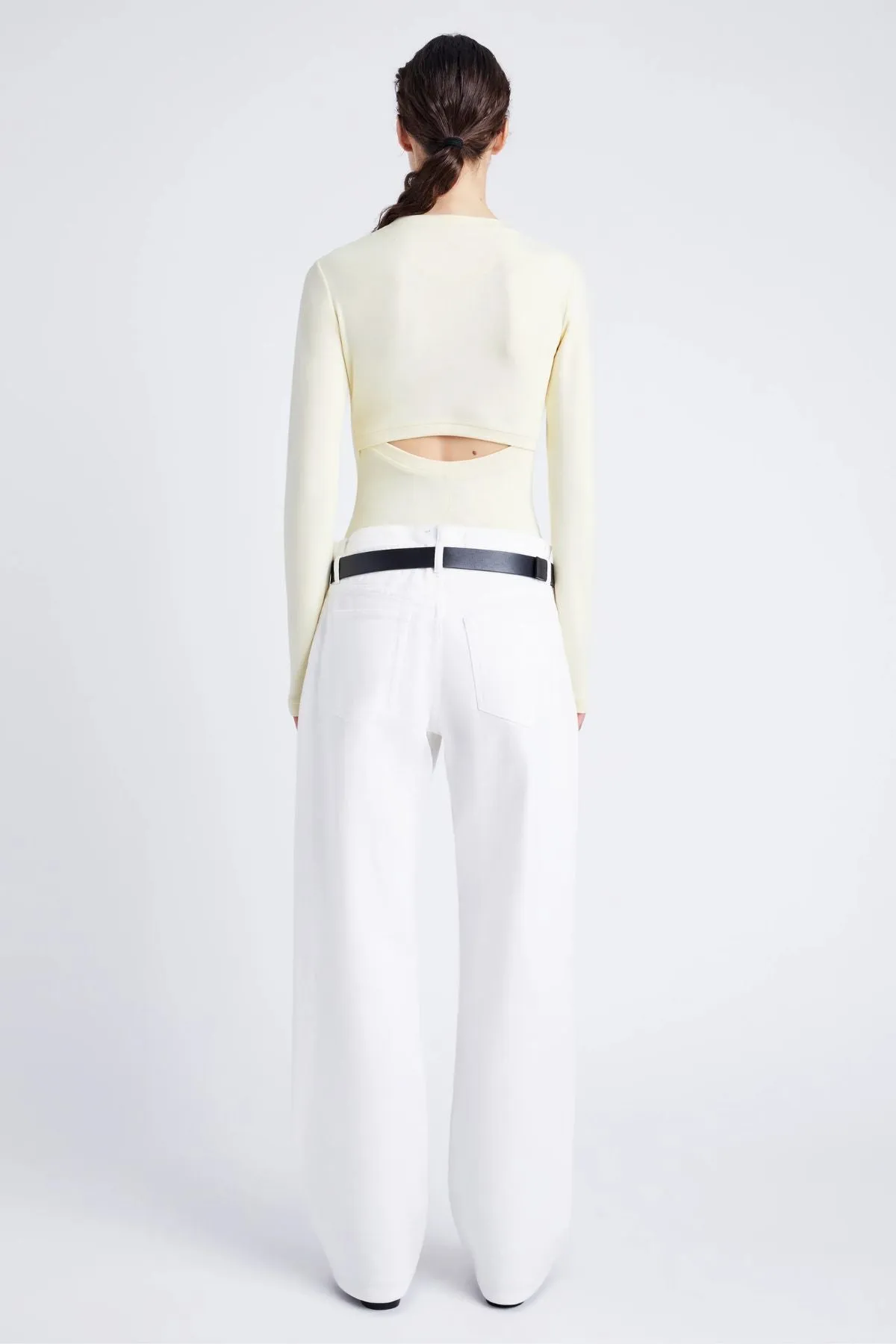 Proenza Schouler White Label Delaney Bodysuit - Pale Yellow