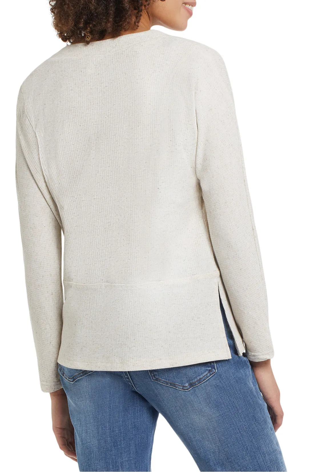 Pullover V-Neck with Button Detail