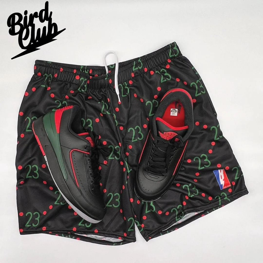 Retro 2 Low Gucci 23 Print Mesh Shorts