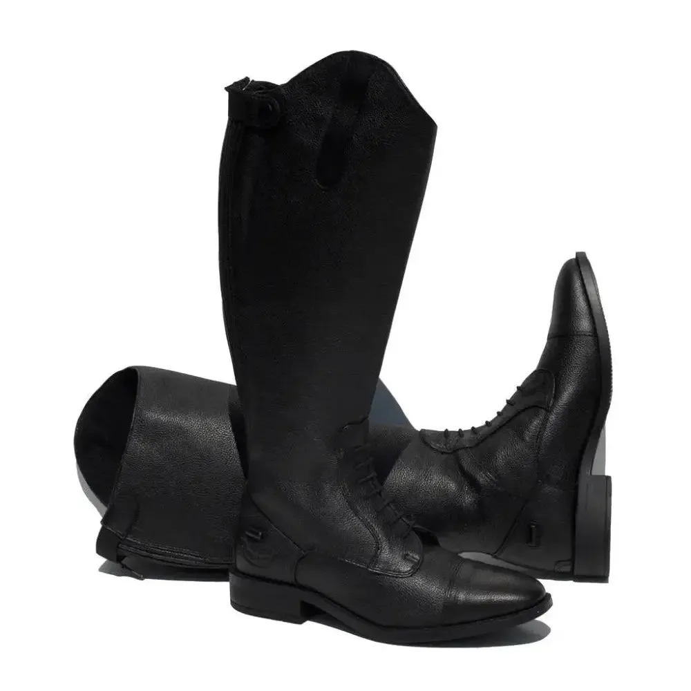 Rhinegold Luxus Extra Wide Calf Leather Riding Boots Black