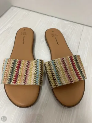 Sandals Flats By Time And Tru In Multi-colored, Size: 8
