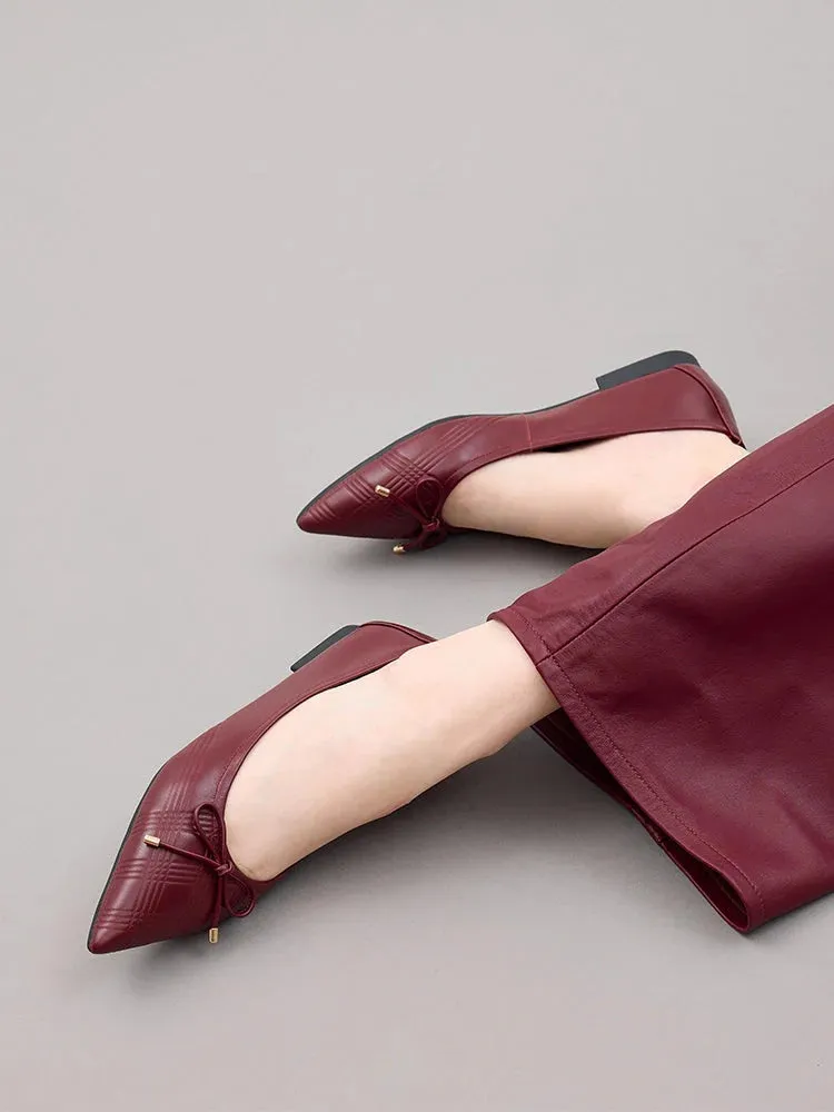 Sienna Bow Pointed Toe Flats