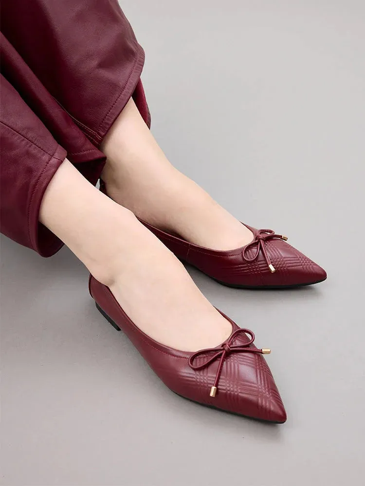 Sienna Bow Pointed Toe Flats