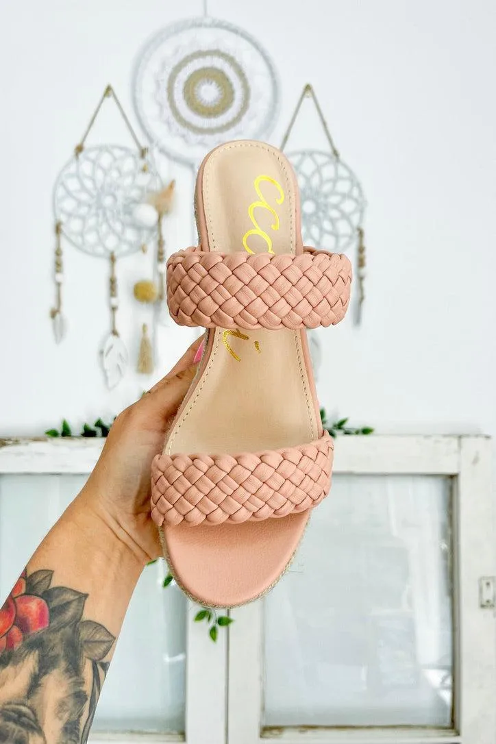 Sizes 5.5-7.5 & 10 // Braided Platform Espadrilles - Salmon