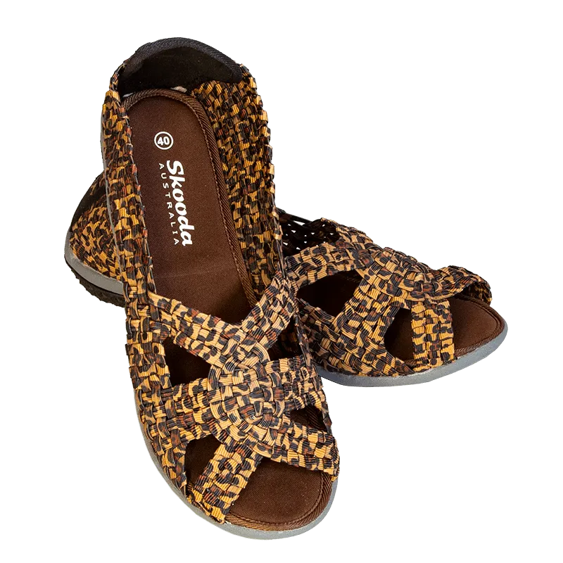 Skooda Ladies Leopard leisure and water sandals