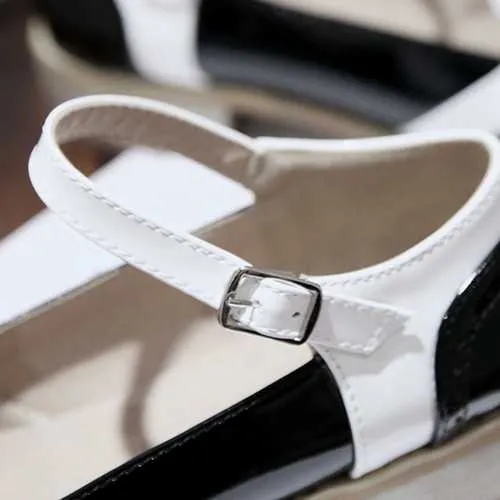 Stitching Buckle Casual Loafers For Women