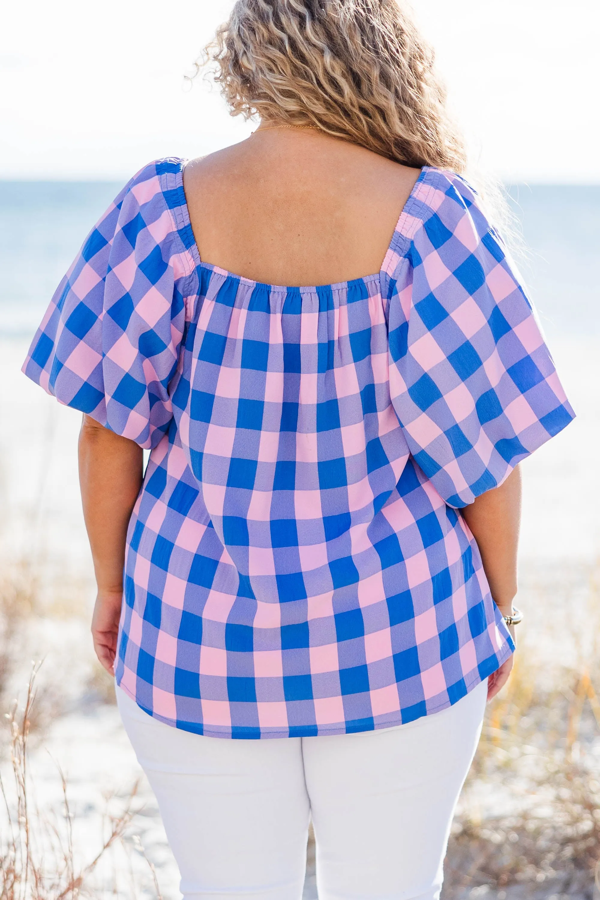 Sugar Pie Top, Blue-Pink