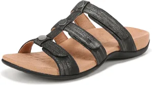 Vionic Amber Black Metallic Women's Slide