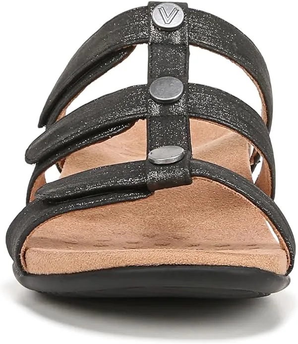Vionic Amber Black Metallic Women's Slide