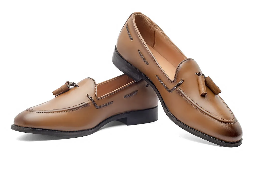 Wilson Tassel Loafers - Tan