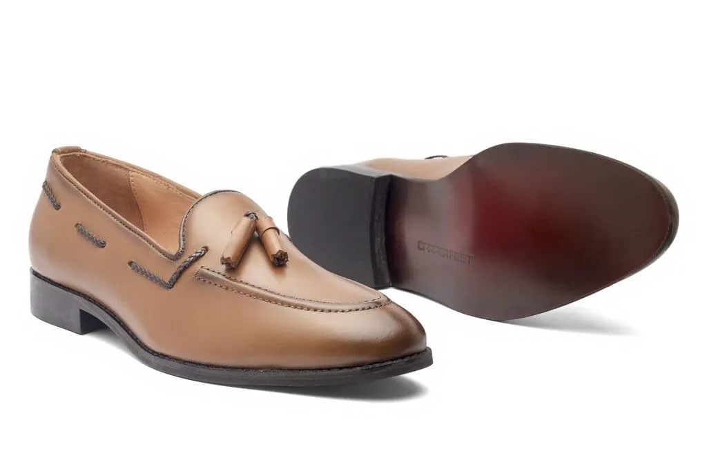 Wilson Tassel Loafers - Tan