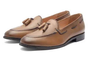 Wilson Tassel Loafers - Tan