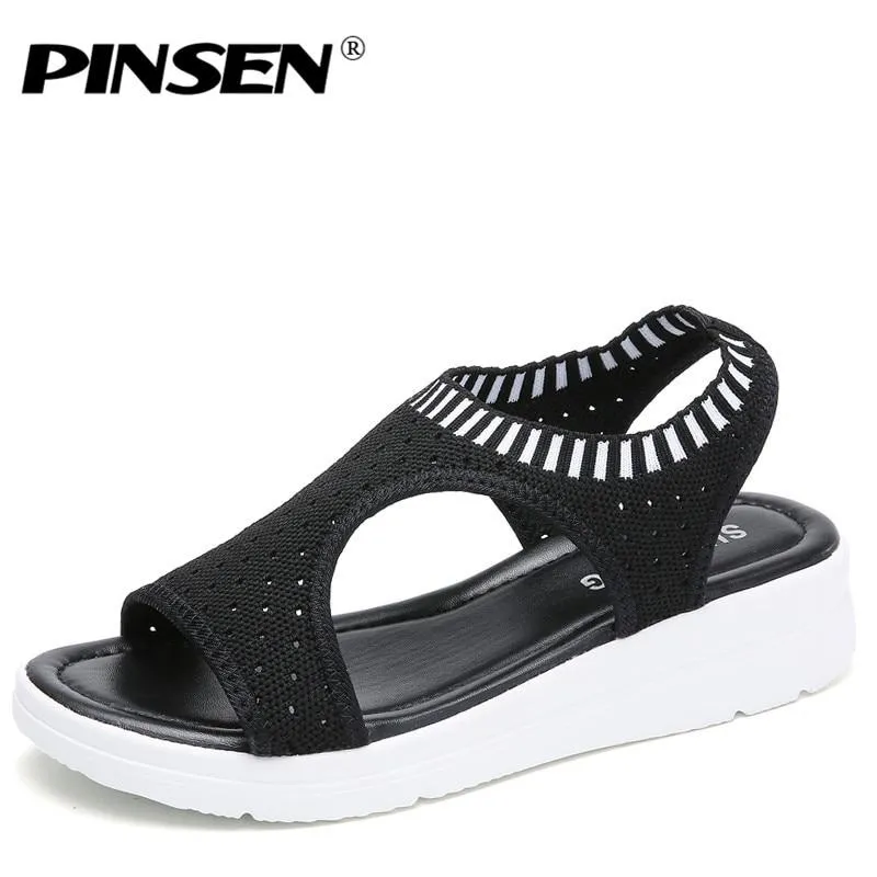 Women Sandals New Female Shoes Summer Wedge Comfortable Sandals Ladies Slip on Flat comfortable us