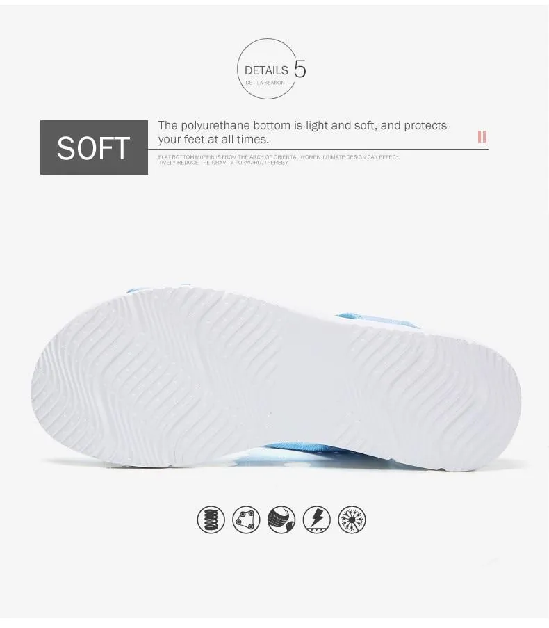 Women Sandals New Female Shoes Summer Wedge Comfortable Sandals Ladies Slip on Flat comfortable us