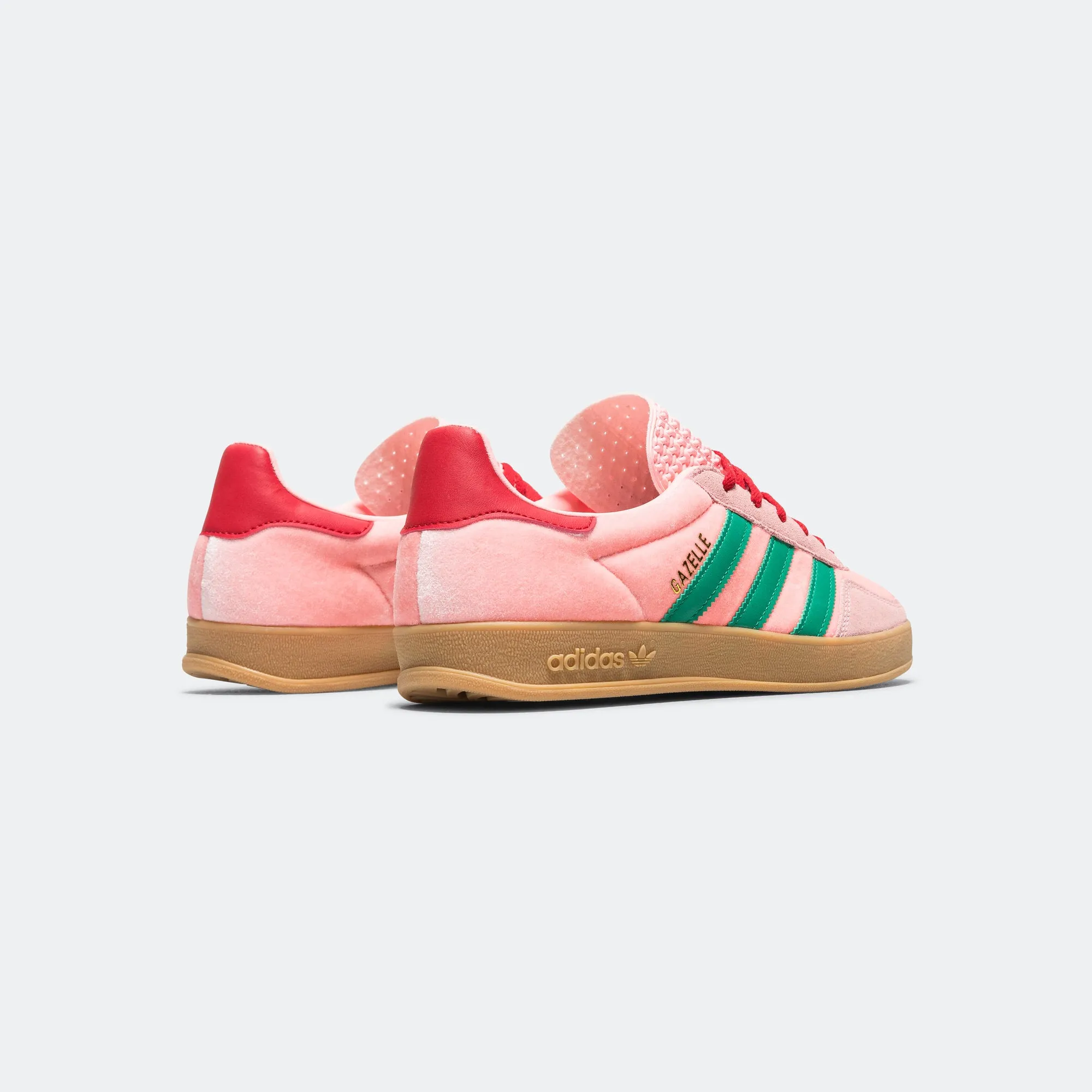 Womens Gazelle Indoor - Court Green/Glow Pink-Gum