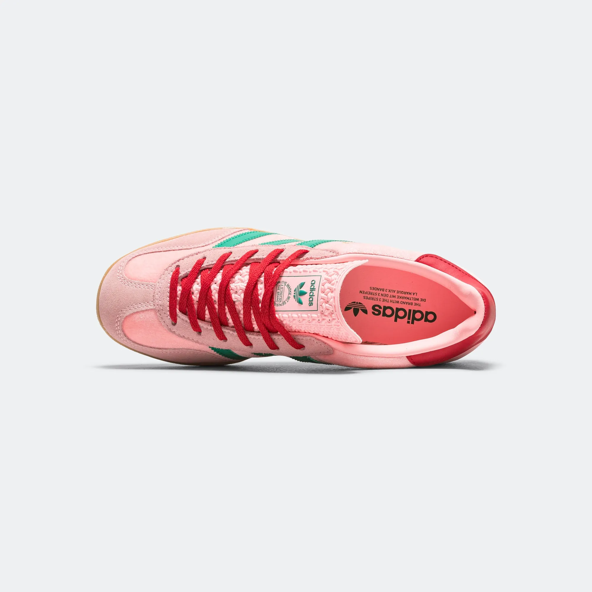 Womens Gazelle Indoor - Court Green/Glow Pink-Gum