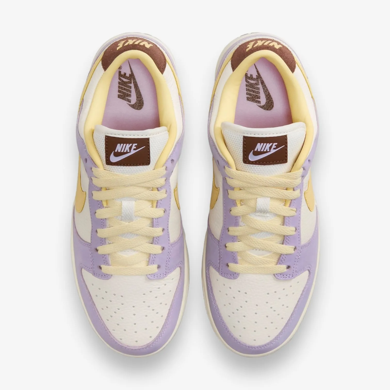 Women's NIKE DUNK LOW PREMIUM LILAC BLOOM/SOFT YELLOW-SAIL FB7910-500