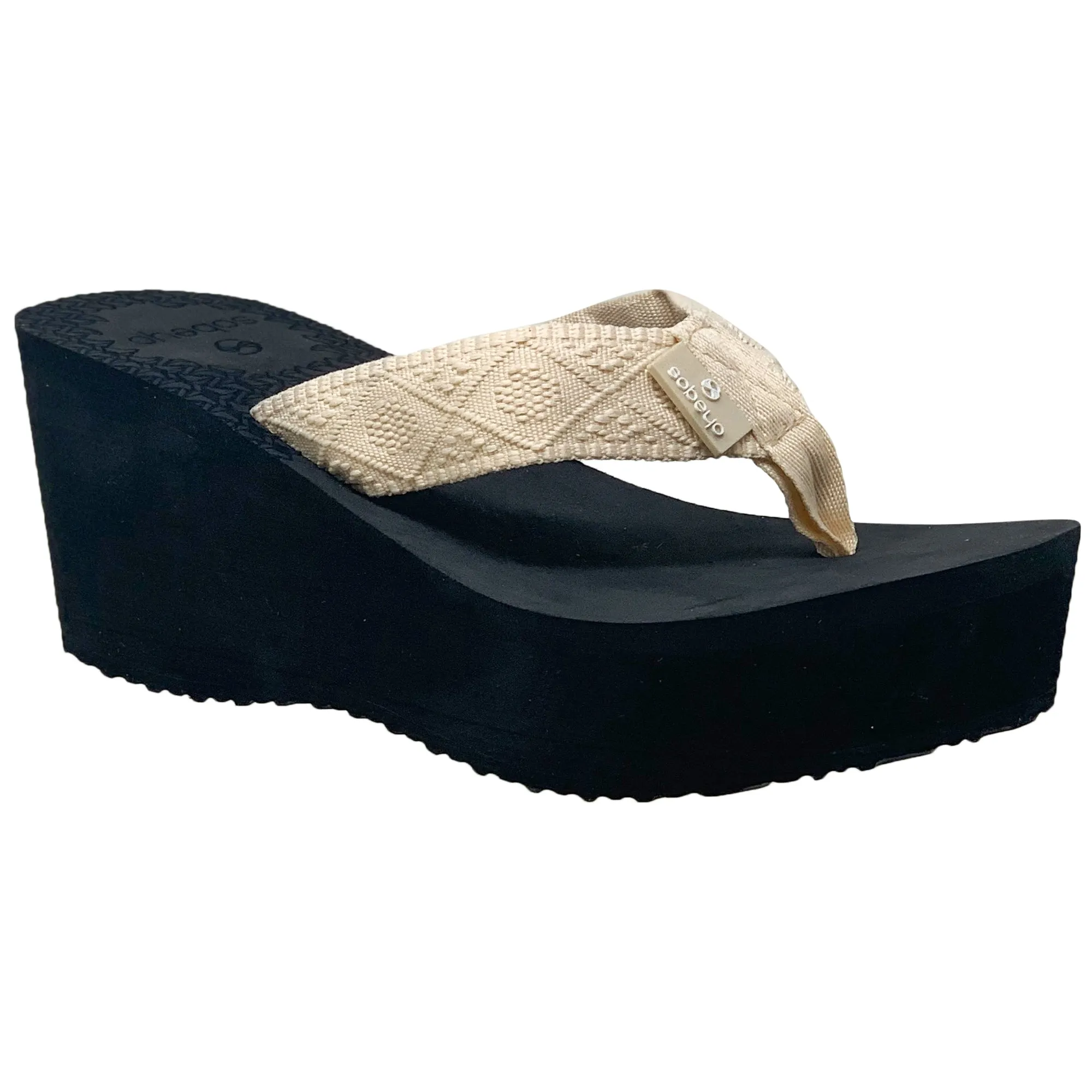 Women's Wedge Platform Sandals EVA Soft Light-Weight Sole Flip Flop Thong Camel