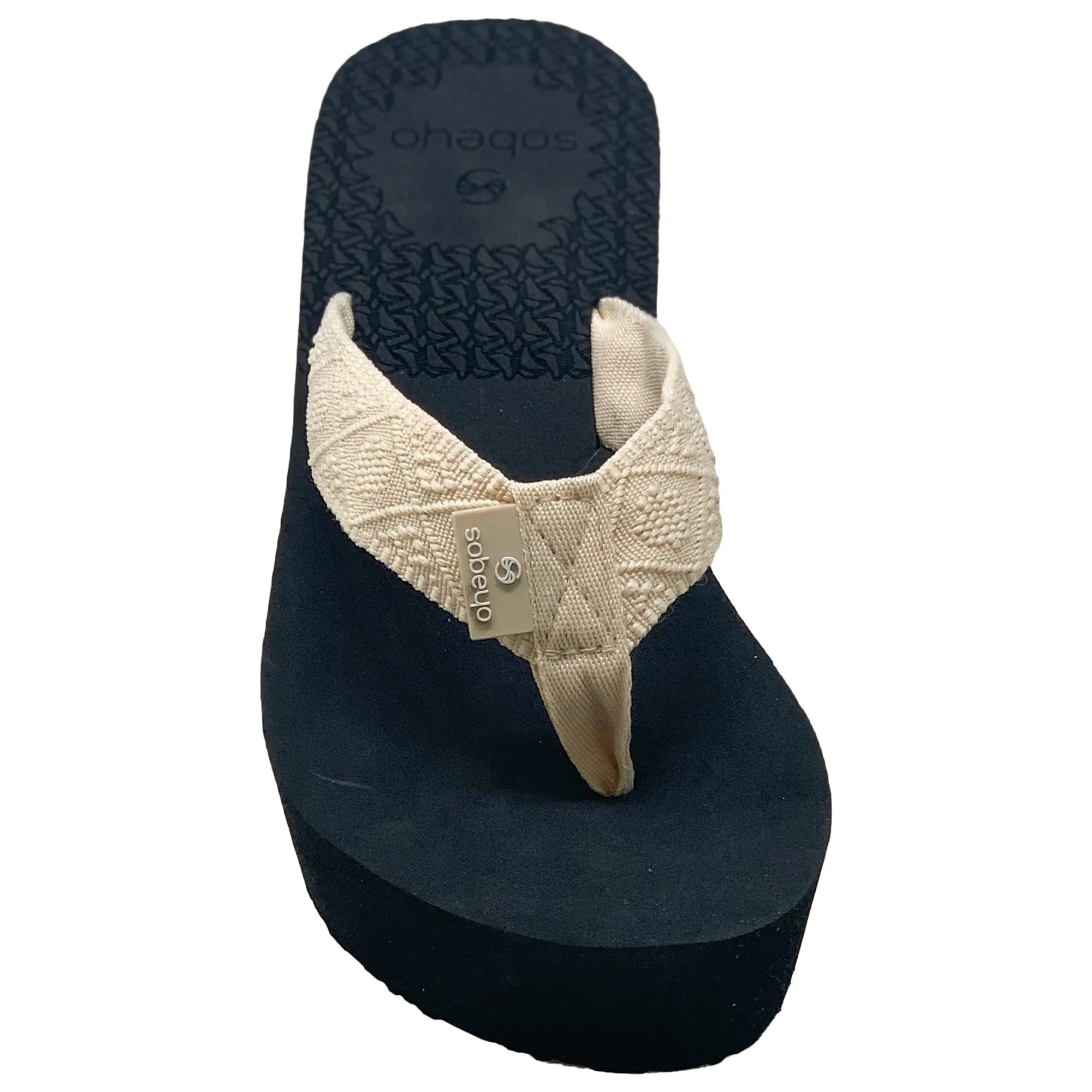Women's Wedge Platform Sandals EVA Soft Light-Weight Sole Flip Flop Thong Camel
